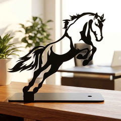 Metal Horse Sculpture Ð Modern Desk Decor for Sophistication