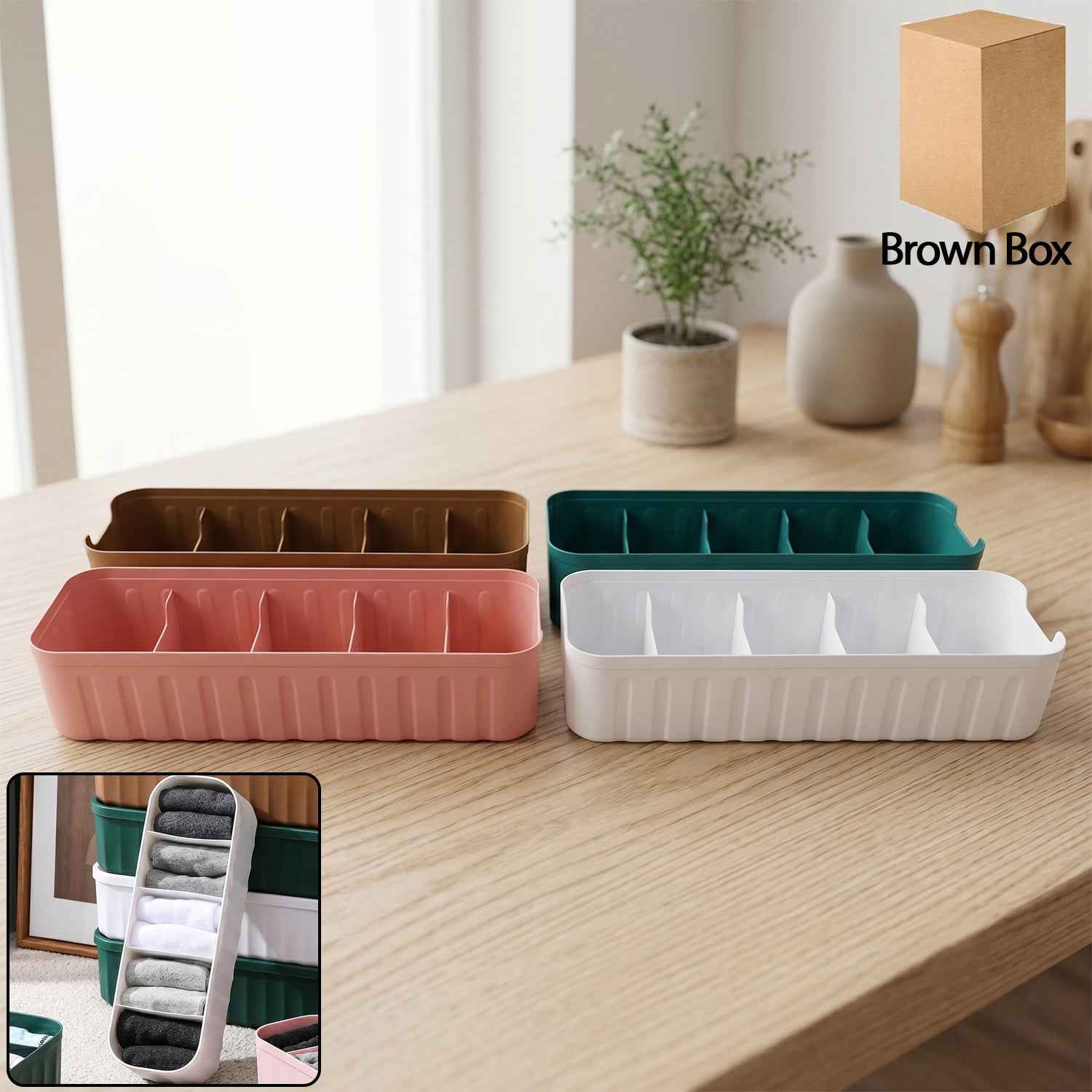 Plastic Drawer Organizer Tray Ð Keeps Socks & Underwear Neat