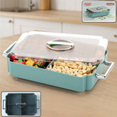 4 Compartment Plastic Food Storage Container – Multipurpose Kitchen Organizer