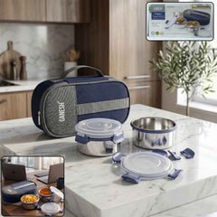 Lunch Box Set Ð Airtight Stainless Steel Containers with Insulated Bag