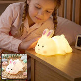 Rabbit LED Night Light, Cute Silicone Bunny Bedside Lamp for Kids (1 Pc)
