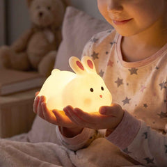 Rabbit LED Night Light, Cute Silicone Bunny Bedside Lamp for Kids (1 Pc)