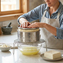 Stainless Steel Paneer Maker Mould with Lid for Cheese and Tofu Pre...