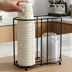 Metal Desktop Water Cup Holder Ð Space-Saving Organizer for Cups