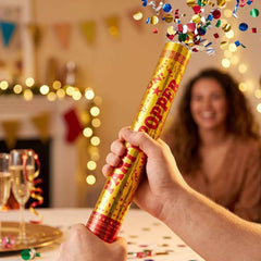 Golden Party Popper Confetti Cannon Shooter for Birthday and Celebr...