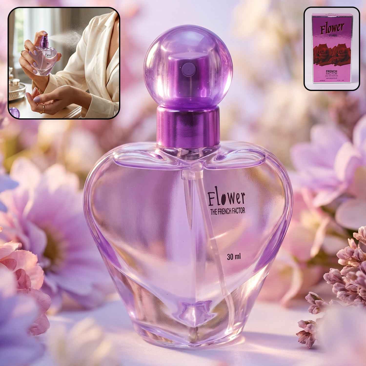 Flower Paris Heart-Shaped Eau De Perfume Ð Long-lasting Floral Aroma