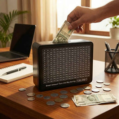 Savings Tracker Money Box – Reusable with Goal Chart