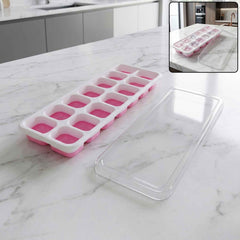 Plastic Ice Cube Tray Ð Durable with Lid for Easy Freezing