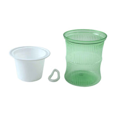 Self-Watering Bamboo Style Plastic Flower Pot Ð Easy Indoor Plant Care