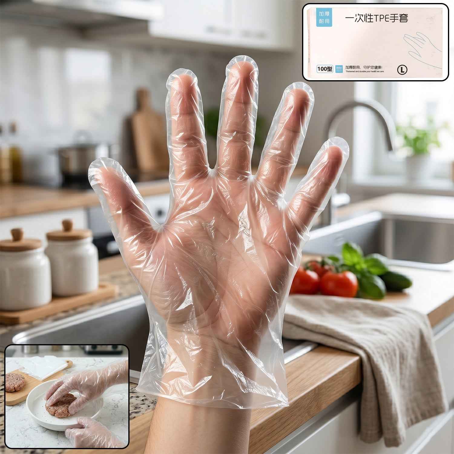 Disposable Plastic Gloves Ð Hygienic Food & Cleaning Protection