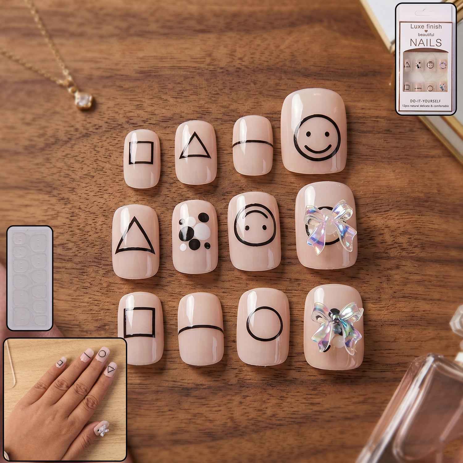 Press-On Nails Ð Reusable False Nail Set with Strong Glue for Equally Glam Looks