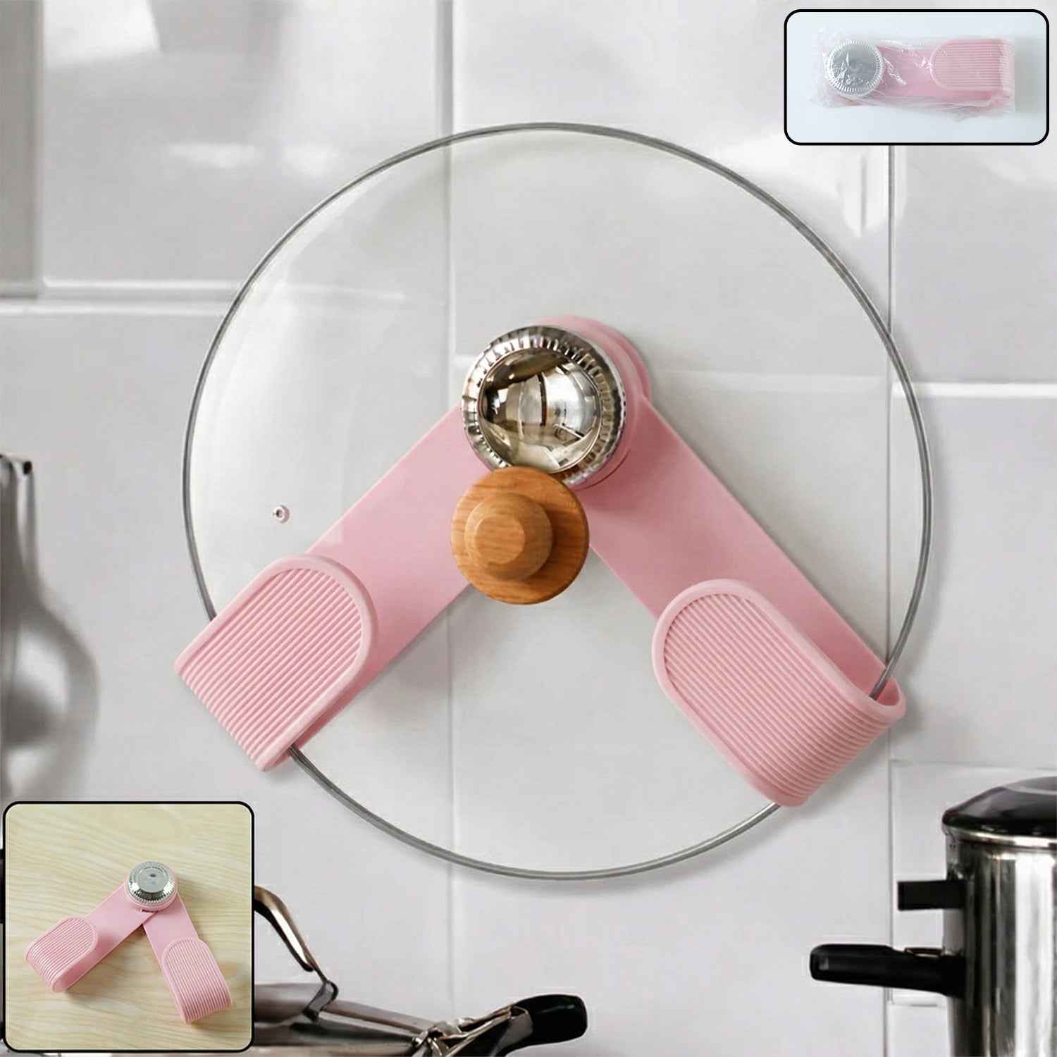 Adjustable Pot Lid Holder – Secure & Heat Resistant Kitchen Tool