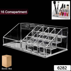 Acrylic Makeup Organizer – 16 Clear Compartments for Cosmetics