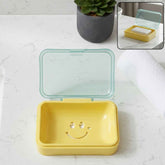 Plastic Soap Case with Cute Smiley Design – Travel Friendly & Hygienic