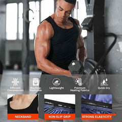 Men's Sweat Shaper Tank Top – Slim Fit Neoprene Vest for Weight Loss