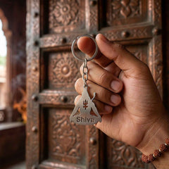 Lord Shiva Trishul Keychain – Durable Spiritual Accessory