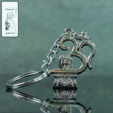 Om Shivling Metal Keychain – Durable Spiritual Pocket Charm