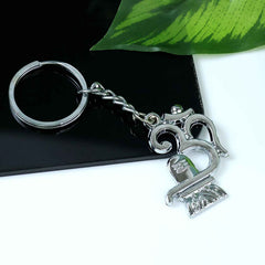 Om Shivling Metal Keychain – Durable Spiritual Pocket Charm