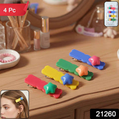 Star Design Hair Clip Set – Colorful & Decorative 4 Pieces