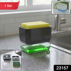 Soap Dispenser with Sponge Holder Ð Space-saving Kitchen Organizer