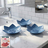 Lotus Blossom Soap Holder Set – 3-Piece Fast Drain Soap Dish
