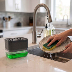 Soap Dispenser with Sponge Holder Ð Space-saving Kitchen Organizer
