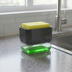 Soap Dispenser with Sponge Holder Ð Space-saving Kitchen Organizer