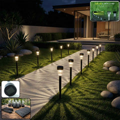 Solar Powered Lawn Pathway Lights – Energy Efficient Garden Set