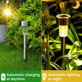 Solar Lawn Lamp Set – Eco-Friendly Stainless Steel Outdoor Lights
