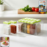 Transparent Spice Rack with Stand – 12-Piece Modular Set