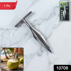 Coconut Breaker – Stainless Steel with Comfortable T-Handle Grip