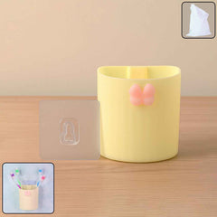 Wall-Mounted Toothbrush Holder – Butterfly Design & Strong Adhesive