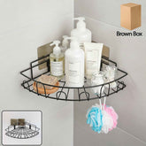 Wall-Mounted Corner Bathroom Storage Rack – Space-Saving Organizer