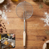 Stainless Steel Frying Skimmer Ð Long Handle for Safe Cooking