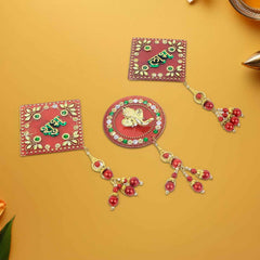 Shubh Labh Ganesh Wall Hanging Set – Auspicious 3-Piece Decor