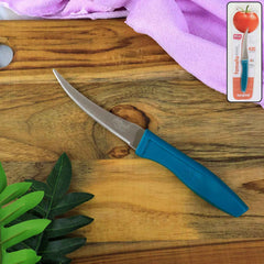 Tomato Knife – Sharp Serrated Curved Blade for Precision Slicing