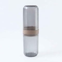 Travel Toothbrush Holder Ð Compact & Leakproof with Foldable Glass