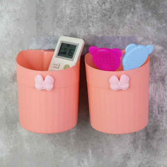 Wall-Mounted Toothbrush Holder – Butterfly Design, 2 Pc Set