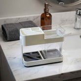 Multipurpose Toothbrush & Toothpaste Stand Holder – Space-Saving Organizer