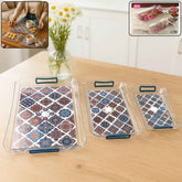 Multipurpose Serving Tray Set – 3 Nesting Trays with Handles