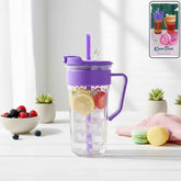 Plastic Tumbler for Kids – Spill-Free 500ml with Straw & Handle