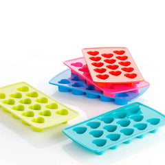 Heart Shape Ice Cube Tray – 14 Cavities Multicolor | ChillPour