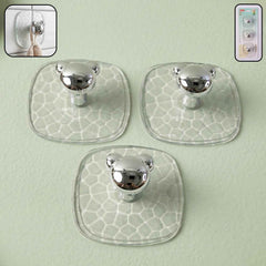 Adhesive Wall Hooks – Strong Clear Hold, No Damage 3 Pc Set