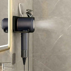Wall Mounted Hair Dryer Holder – Space-Saving Organizer Shelf & Hook