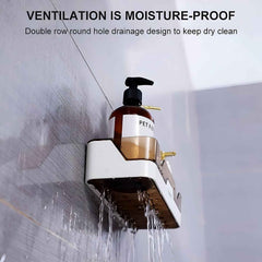 Adhesive Plastic Storage Shelf – Wall Mounted Space Saver