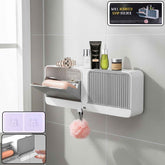 Bathroom Storage Organizer – Wall Mounted 4-Compartment Soap Holder