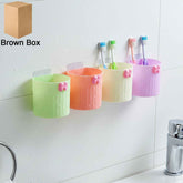 Wall Mounted Toothbrush Holder Set – Space-Saving Bathroom Organizer