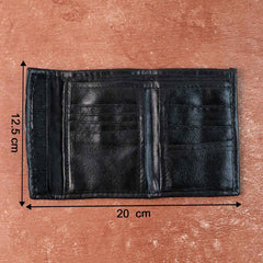 Genuine Leather Slim Bi-Fold Wallet – Durable & Stylish
