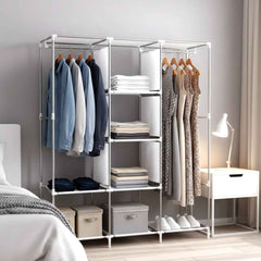 Portable Fabric Wardrobe Closet – 8 Spacious Compartments & Foldable Design