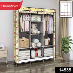 Portable Fabric Wardrobe Closet – 8 Spacious Compartments & Foldable Design